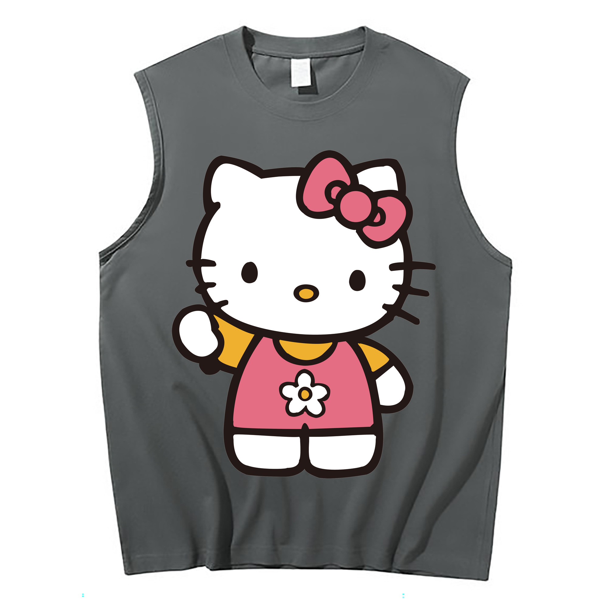 （画像用） Hello Kitty ハローキティ コットン100％タンクトップ（フロントプリント）